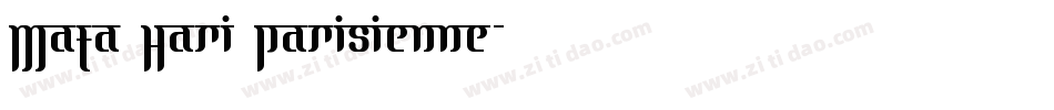 Mata Hari Parisienne字体转换